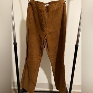 Chadwick's 100% leather brown suede pants